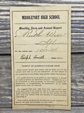 Vintage Middleport High School Report Card 1923-1924 Painesville Ohio picture