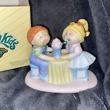 1983 Cabbage Patch Kids Fine Porcelain Sharing A Soda Cream Style No. 5017 picture