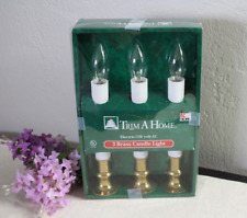 (3) VTG Trim a Home Electric Candle Lights Holiday NEW open box picture