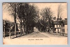 Monson MA-Massachusetts, Main Street, Advertising, Antique, Vintage Postcard picture