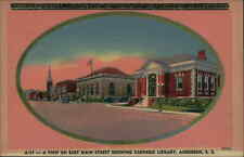 Postcard: JHL AM A-11-A VIEW ON EAST MAIN STREET SHOWING CARNEGIE LIBR picture