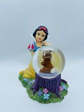 VTG Disney’s Kneeling Snow White and Bunny Rabbit Mini Snow Globe As Is Chip picture