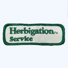 Vintage 1970’s-80’s RARE Herbigation Service Patch 4”x1.5” White Green picture