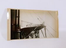 1927 Rare Photograph C Chamberlin Wright Whirlwind Plane Takeoff On SS Leviathan picture