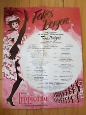 1962 Folies Bergere Program PostcardTropicana Hotel Casino Las Vegas  picture