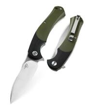 Bestech Knives Penguin Linerlock Black/Green G10 Folding D2 Steel Knife 32A picture