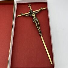 Metal Cross Jesus Crucifix 10 inches tall w/ Box picture