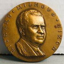 Vintage President Richard Nixon Inaugural Bronze Medal 2.75” Medallic Art Co. picture