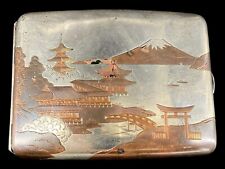 Vintage Japanese 950 Sterling Silver  Cigarette Case Mount Fuji Landscape picture