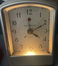 Art Deco Telechron General Electric Desk Alarm Clock Model AB-712    WORKS READ picture