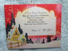 Antique A Very Merry Christmas Card, May The Cheery Face Of Gladness.... picture