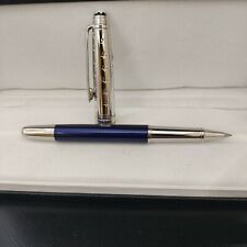 Luxury Metal 163 Prince Series Blue + Silver Color 0.7mm Rollerball Pen picture
