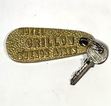 Vintage Brass Hotel Grillon, Buenos Aires Hotel Room Key And Fob - Villa picture