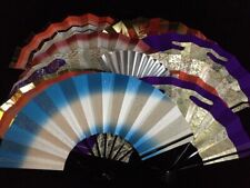 U1005 Japanese Folding Hand Fan SENSU Set Vintage GEISHA Dance Interior picture