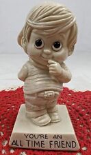 Vintage 70s Wallace Berrie Resin Figurine All Time Friend Mid Century Kid Statue picture