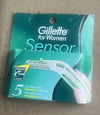 Vintage Gillette Sensor for Women Razor 5 Pack Razor Cartridges Refills New picture
