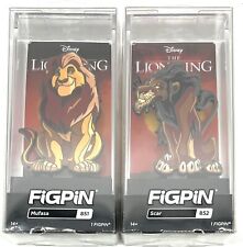 FiGPiN Disney The Lion King Mufasa #851 & Scar #852 Collectible Pins Set of 2 picture