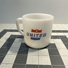 Vtg Federal Heat Proof United Airlines AA Milk Glass Coffee Mug  60s picture
