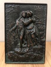 Antique Bradley & Hubbard Type Bronze Sculpture Plaque With Stand picture