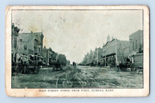 1912. eureka, kansas. main st. north from first. (AS IS). POSTCARD EP30 picture
