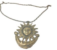 Peruvian Andean Inca Sun and Moon Pendant Made of Bronze picture