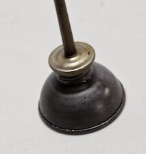 Vintage Antique OIL CAN w/ SPOUT Mechanic Thumb Pump Oiler Needle Nose picture