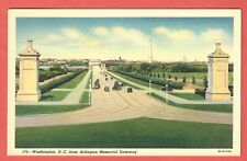 WASHINGTON, D.C. from ARLINGTON MEMORIAL GATEWAY - 1939 Linen Postcard picture