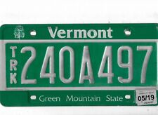 VERMONT 2019 license plate 