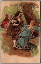 Vintage PFB Embossed Greetings / Romance Postcard Period Costumes #5683 Unused picture