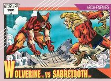 1991  Marvel  Arch-Enemies  Wolverine vs Sabretooth  #93  Trading Card picture