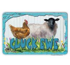 Cluck Ewe sign - Chicken and Sheep Sign, lamb, hen, ewes, funny aluminum sign picture