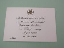 Rare President Gerald Ford 1974 White House Invitation picture