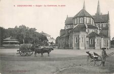 Postcard Cochinchine Saigon Cathedral Post Office Vietnam French Indo-China picture