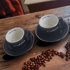 Set 2 Cubita Mugs Taza Cafe  Espresso Cup and Saucer Ceramic Mint Coffee picture