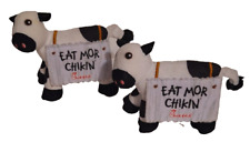 Pair of Chick-Fil-A Cow Plush Doll Toy Eat Mor Chikin 4