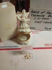 MINT Lenox Vintage 1st Issue Angel Of Faith Treasure Box W/Pendant MINT picture
