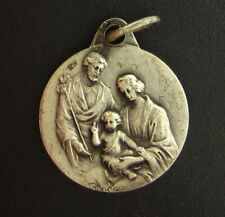 Vintage Holy Family Medal Religious Catholic Saint Anne Beaupre Signed AP picture