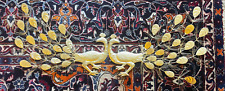 Vintage Set Of 2 MCM Brass Color Peacock Metal Wall Hangings Birds Hong Kong picture