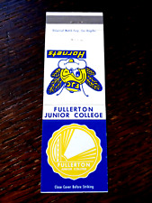 Vintage Matchbook: Fullerton Junior College Hornets, Fullerton, CA picture