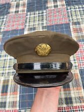 RARE 1940s U.S. ARMY CRUSHER VISOR HAT Military Size 7 picture