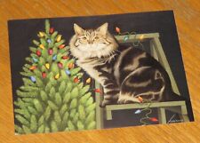 Lowell Herrero Art - Christmas Tree Cat - Vintage 1992 Lang Christmas Card 4ct picture