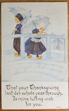 Dutch Children Thanksgiving Vintage Postcard PC 1916 FA Owen picture