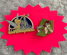 Disney Pin Lot of 2. Fairies. Tinkerbell By Castle. Prilla Fairy Hidden Mickey. picture