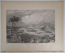 1883 Victorian Printed Engraving, Squam Lake, New Hampshire picture