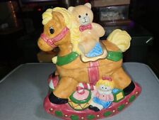 Vintage 1996 Jay Import Co. Rocking Horse Cookie Jar Ceramic Hand Painted picture