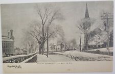 Rockville, CT Connecticut Main Street in Winter UDB 1900s Antique Postcard X49 picture