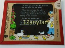 Colored Glass Magic Lantern Slide BEP UGLY DUCKLY STORY ART UGLY UGLY picture