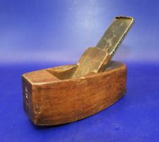 Antique 19th Century Woodworking Beech Wood Very Small Compass Plane. picture