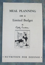 Vintage Betty Crocker Nutrition for Defense Meal Planing on Budget General Mills picture