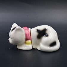 Vintage 1960s Sleeping Kitten Cat Salt And Pepper Shakers picture